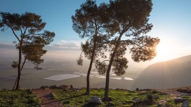 Een kraakheldere ochtend vanaf de top van de berg Gilboa op 7 januari.