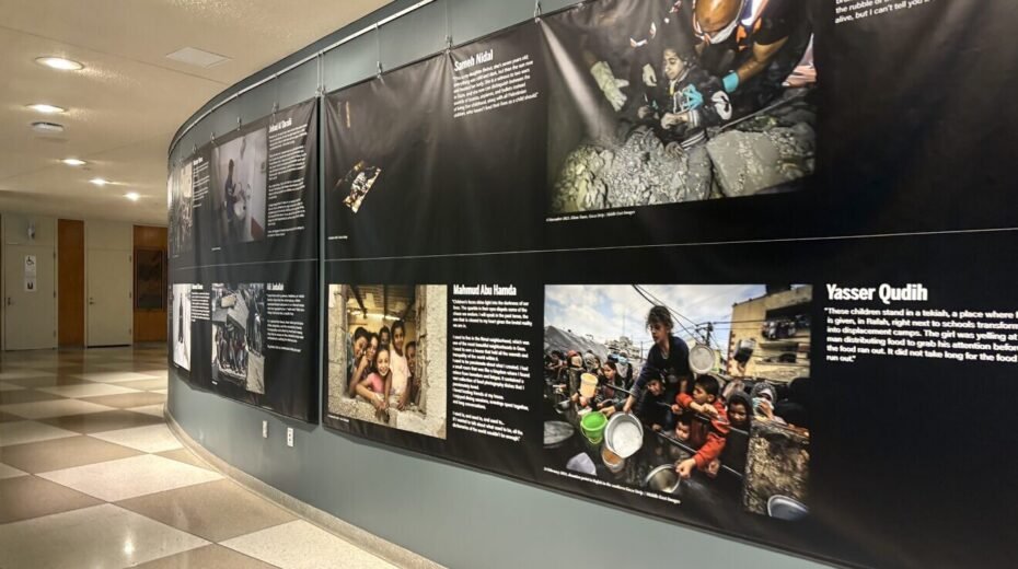 Hamas blijft onbenoemd in “Gerechtigheids”-foto-expositie VN-hoofdkwartier
