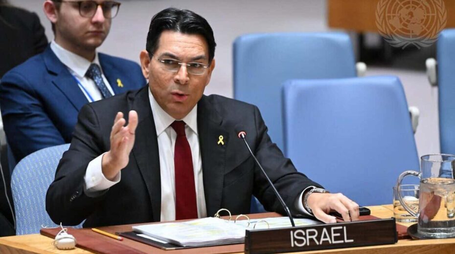 Israëlische VN-gezant dringt aan op maatregelen tegen Teheran – en eist dat de focus op een Palestijnse staat wordt losgelaten